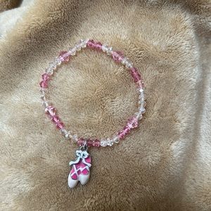 Beautiful beaded ballet slipper bracelet